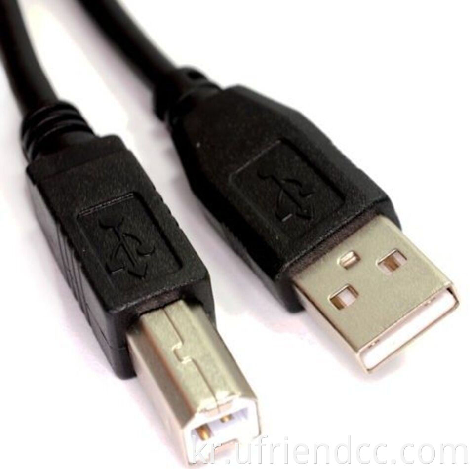 고품질 USB 케이블 USB 케이블 USB 타입 B 남성 Type B Female Printer Extension 케이블 패널 마운트 나사